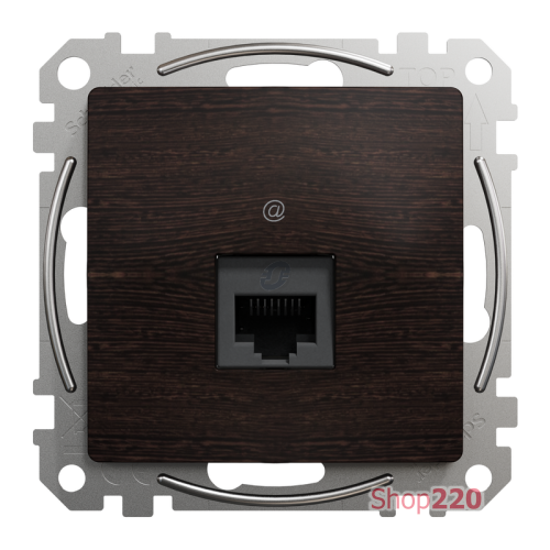 Компьютерная розетка RJ45 кат. 5е UTP, венге, Sedna Design SDD181451