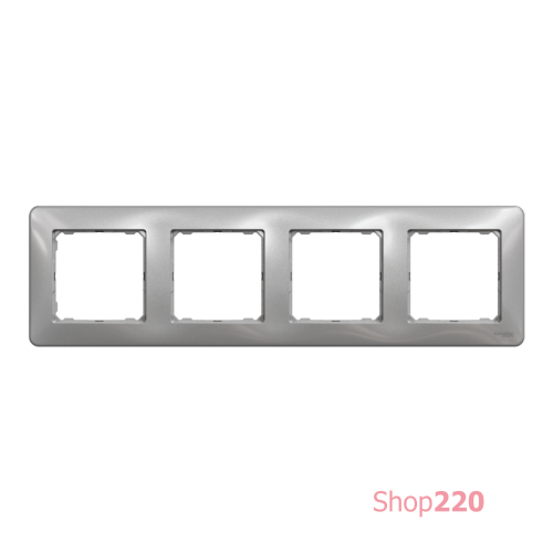 Рамка 4 поста, алюминий, Sedna Design SDD313804