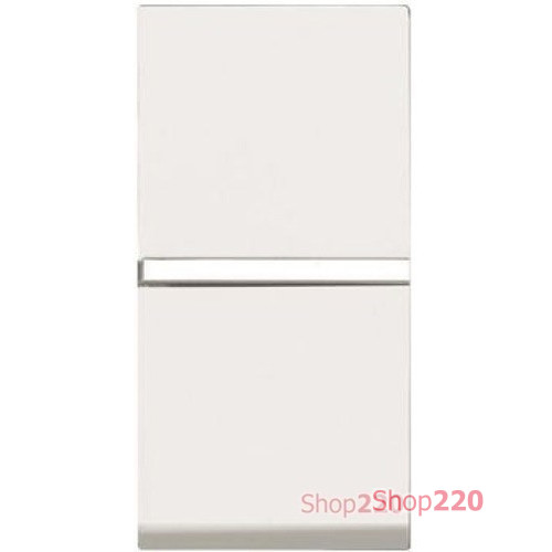 Кнопка без фиксации, 1мод., белый, Zenit ABB N2104.7 BL