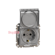 Розетка влагозащищенная IP44, алюминий, Sedna Design SDD213024