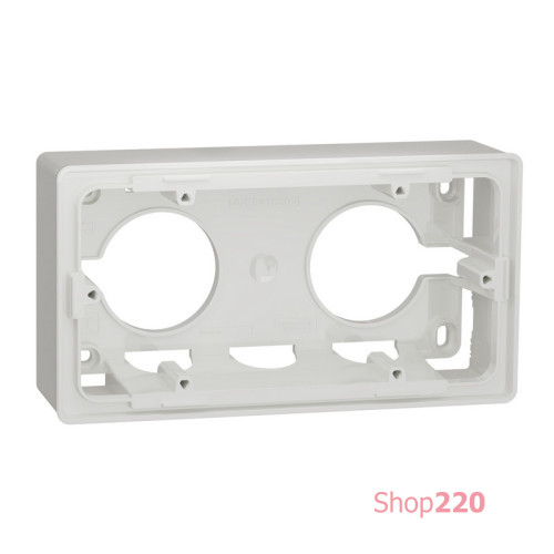 Коробка для открытой установки 2-поста, белый, Unica New Schneider NU800418