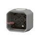 Коробка накладная 1-постовая, серый, Plexo Legrand 069651L