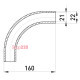 Угловой разъем металлический без резьбы, 90 град., e.industrial.pipe.angle.3/4" Enext i0400002