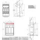 Держатель предохранителей размера 00 до 160А, KVL 00 3P ETI 1690870