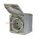 Розетка IP44 накладная, серый, 782393 Legrand Forix