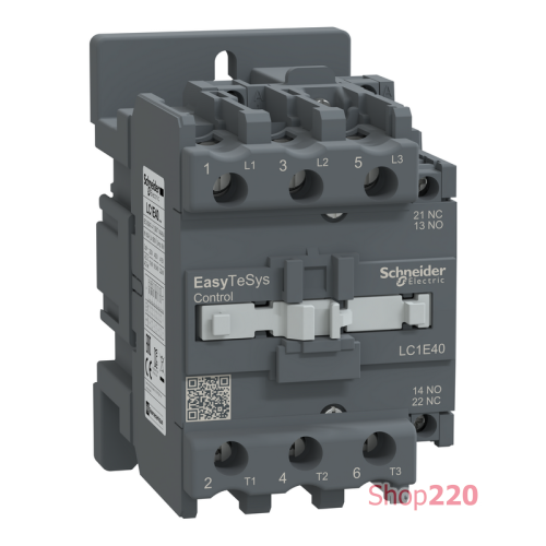 Контактор E 40А 400В AC3 220В 50Гц LC1E40M5