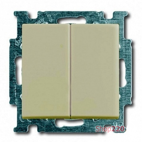 Выключатель 2-клавишный, шампань, ABB 2006/5 UC-93-507 Basic 55