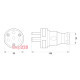 Силовая вилка переносная каучуковая 4п. 25А, e.plug.rubber.030.25 Enext s9100028