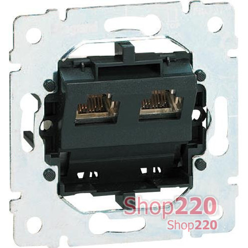 Механизм розетки телефонной двойной RJ 11, Galea Life 775939 Legrand