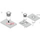 Выдвижной блок розеток 2х220В + USB тип A+C + беспроводная зарядка, черный, Versalift ASA 060.47F.00015