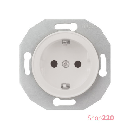 Розетка с заземлением, белый, Renova WDE011103 Schneider