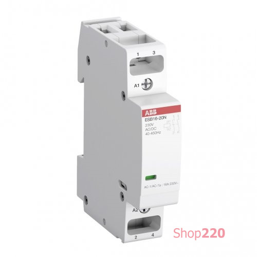 Модульный контактор 25А, 230В AC/DC, 2но, ABB ESB25-20N-06