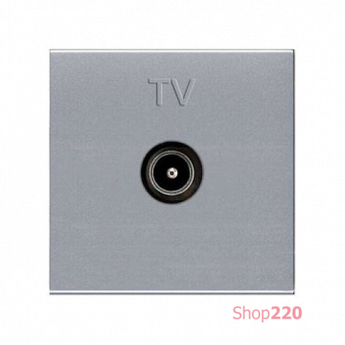 Розетка ТВ, серебристый, Zenit ABB N2250.7 PL