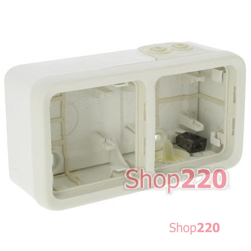 Коробка 2-ная накладная, белый 69690 Legrand