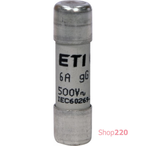 Предохранитель CH10x38 gG 6A 500V ETI 2651015