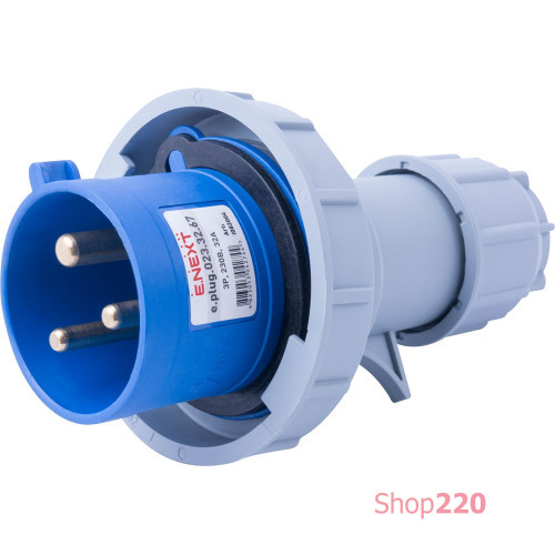 Силовая вилка переносная 3п., 230В, 32А, IP67, e.plug.023.32.67 Enext i082004