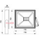 Прожектор светодиодный 50Вт, 6000К, e.LED.flood.stand.50.6000 ENEXT l0790004