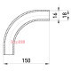 Угловой разъем металлический без резьбы, 90 град., e.industrial.pipe.angle.1/2" Enext i0400001