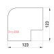 Плоский угол для короба 100х40мм, e.trunking.blend.angle.stand.100.40 Enext s3033010