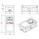 Врезная розетка в стол 220В, черный, Versahit Mono ASA 060.25F.00008