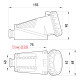 Силовая розетка стационарная 2Р+Z, 250В, 16А, IP67, Tarel 2624-137