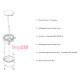 Лючок напольный круглый, 4 модуля, антрацит, Efapel 83002 CAT