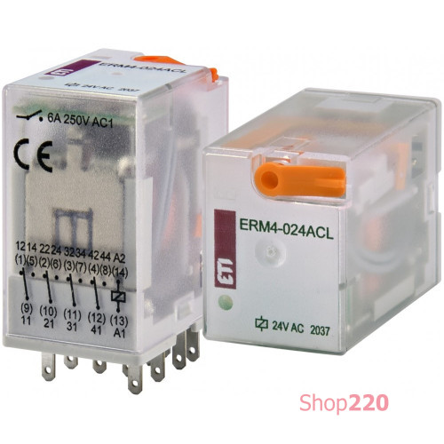 Электромеханическое реле ERM4-024ACL 4p ETI 2473009