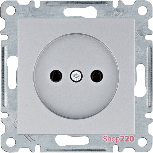 Розетка без заземления, серебристый, Lumina WL1012 Hager
