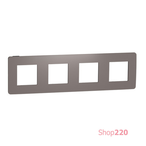 Рамка 4-постовая, шоколад / антрацит, Unica New Schneider NU280817