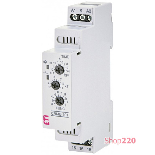 Многофункциональное реле времени CRME-101 (12-240V AC/DC, 1x16A_AC1) ETI 2471557