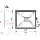 Прожектор светодиодный 100Вт, 6000К, e.LED.flood.stand.100.6000 ENEXT l0790005