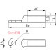Оцинкованный кабельный наконечник 50мм2 М8, e.end.stand.z.50.M8 Enext s021012