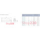 Розеточный блок на 2 (3) розетки К45, пустой, алюминий, Ofiblock COMPACT Simon KFC232/14