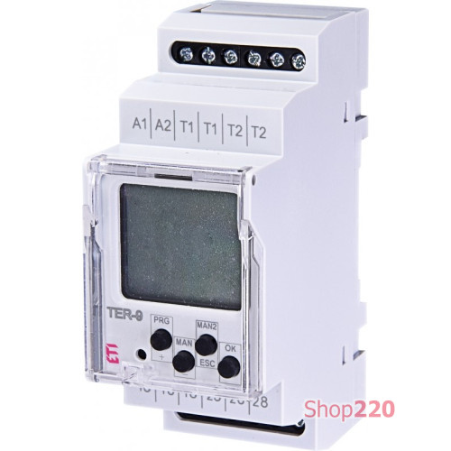 Многофункциональный цифровой термостат+цифровой таймер TER-9 230V (2x8_AC1) ETI 2471824