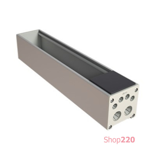Розеточный блок на 5 (6) розеток К45, пустой, алюминий, Ofiblock COMPACT Simon KFC205/14