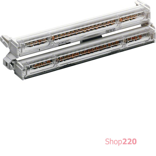 Клеммник PE/N, 2x25 по 11х16мм кв и 14х10мм кв Hager KM25A