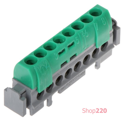 Клеммный блок 8х16 мм кв, зеленый, 04832 Legrand