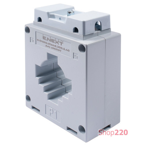 Трансформатор тока 300/5 А, класс 0.5, габарит 40, e.trans.stand.300.5.40 ENEXT s065107