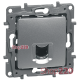 Компьютерная розетка RJ45, алюминий, 672441 Legrand Etika