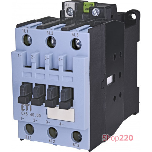 Контактор CES 40.00 (18,5 kW) 230V AC ETI 4646554
