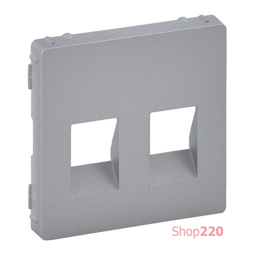 Накладка аудио розетки двойной, алюминий, Valena 755372 Legrand