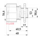 Ввод металлический цанговый, e.industrial.pipe.dir.collet.2" Enext i0450006