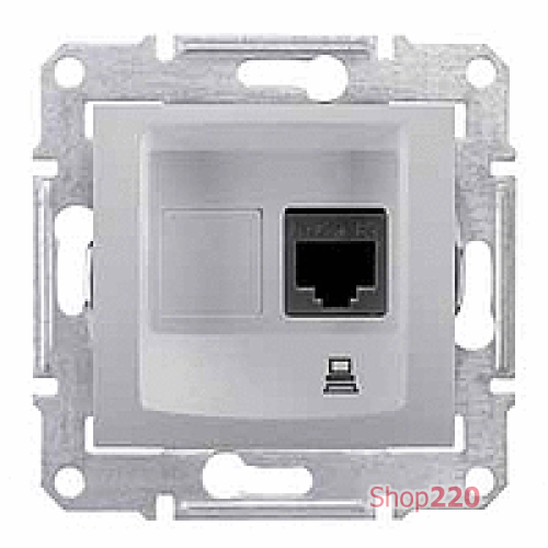 Компьютерная розетка RJ 45, алюминий, SDN4300160 Schneider Sedna