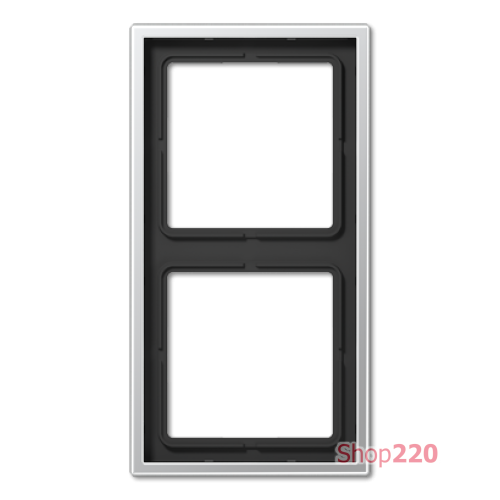 Рамка 2 поста, алюминий, Jung LS990 (металл) AL2982