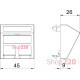Панель для двух модулей RJ45 R&M наклонная, 45х45, графит, 6119252 Obo Bettermann