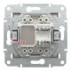 Розетка комп'ютерна RJ45, бронза, EPH4300169 Asfora Schneider
