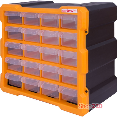 Органайзер пластиковый, 20-секционный 267х157х262мм, e.toolbox.pro.18 Enext t011018