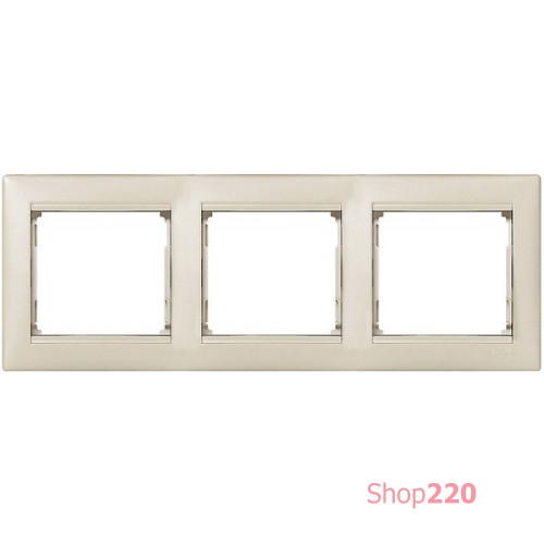 Рамка 3 поста, жемчужный 770473 Legrand Valena