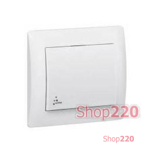 Механизм переключателя 1-клавишного IP44 с обрамлением, белый, Galea Life 771020 Legrand