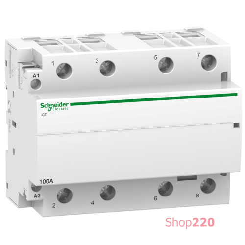Контактор 100А, 4NO, 220/240В, 50Гц A9C20884